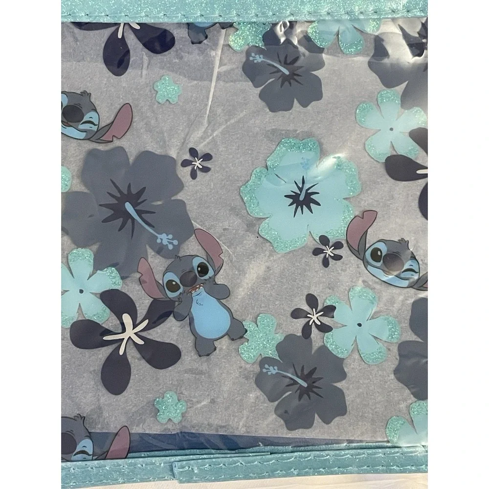 NEW Walt Disney Parks Lilo & Stitch - Stitch w‎ Blue Flowers Crossbody Purse Bag